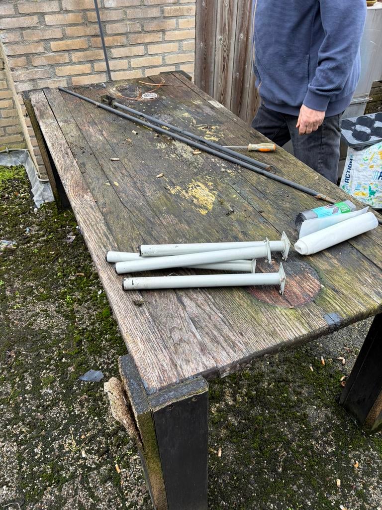 GRATIS Oud hout, Doe-het-zelf en Verbouw, Rolluiken, 200 cm of meer, Minder dan 100 cm, Wit, Ophalen of Verzenden