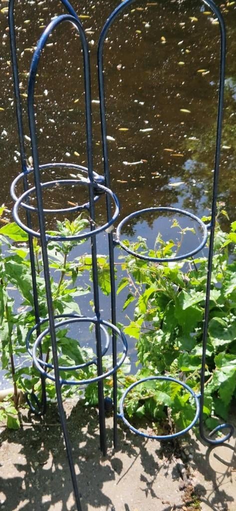 Leuke uitklapbare planten standaard /rek (brocante), Tuin en Terras, Tuinwanddecoratie, Ophalen of Verzenden, Gebruikt