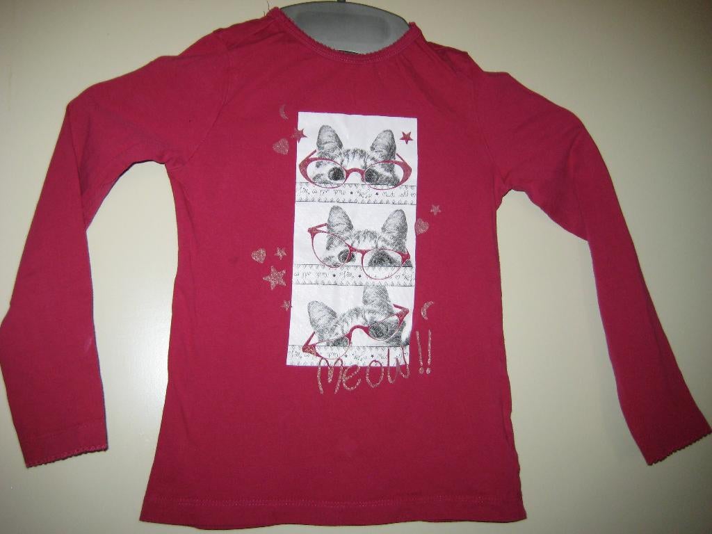 Rood shirt, 122, Jilly, voor meisjes, Kinderen en Baby's, Kinderkleding | Maat 122, Ophalen of Verzenden, Zo goed als nieuw, Meisje