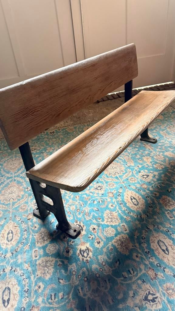 Antiek schoolbankje, Antiek en Kunst, Antiek | Meubels | Stoelen en Banken, Ophalen