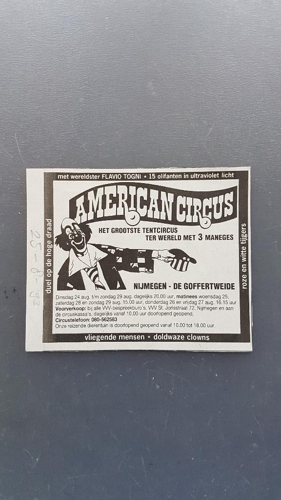 Circus/ American Circus verzamelaarspakket uit 1993., Ophalen of Verzenden, Zo goed als nieuw