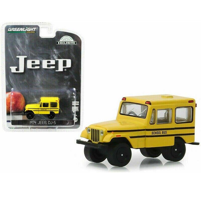 1974 Jeep DJ-5 school bus van Greenlight 1/64, Ophalen of Verzenden, Nieuw, Auto