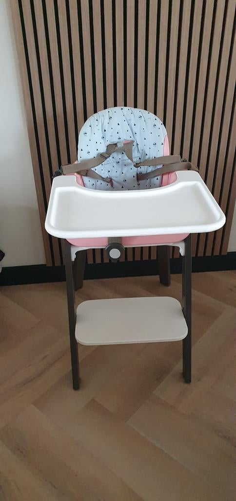 Stokke Steps kinderstoel met blad en verkleiner, Ophalen, Gebruikt, Meegroeistoel, Gordel(s)