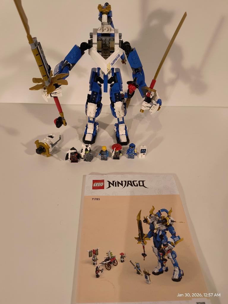 LEGO Ninjago 71785 Jay’s Titan Mech, Kinderen en Baby's, Speelgoed | Duplo en Lego, Zo goed als nieuw, Lego, Complete set, Ophalen of Verzenden