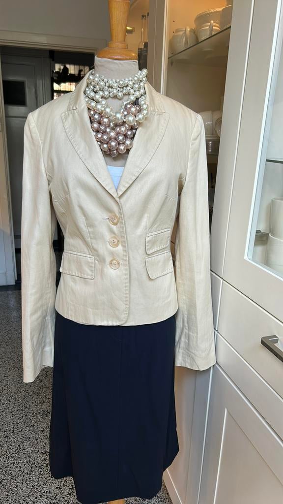 Zachtgele SCAPA linnen/katoen colbert mt 36, IZGS, Kleding | Dames, Geel, Ophalen of Verzenden, Zo goed als nieuw, Jasje