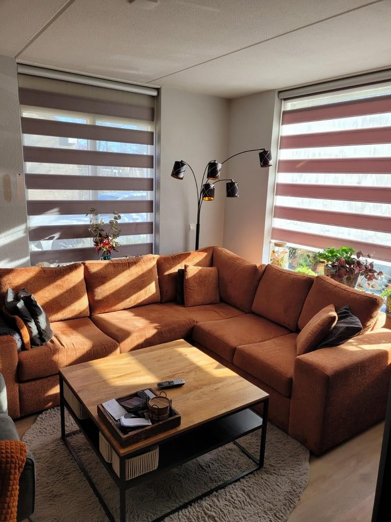 NIEUWSTAAT!! HOEKBANK MONTEL 265X235 CM, Ophalen, Zo goed als nieuw, Stof, MODERN