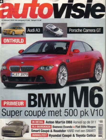 Autovisie 4 2003 : Toyota Celica - Smart Roadster - Audi A3, Ophalen of Verzenden, Gelezen, Algemeen