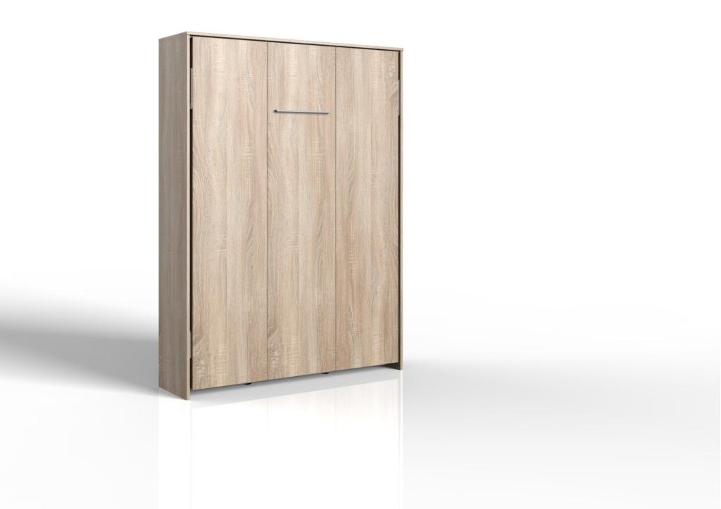 Juist opklapbed verticaal - 140x200 - Eikenkleur, Niet ingevuld, Niet ingevuld, Niet ingevuld