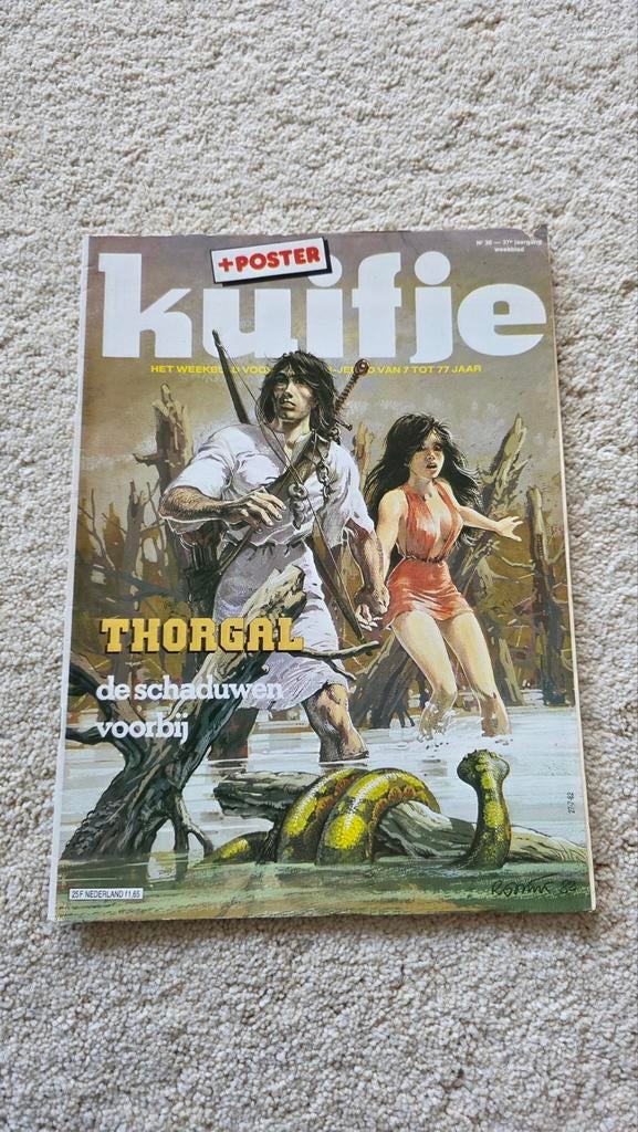 Kuifje Weekblad - Thorgal: De Schaduwen Voorbij (met poster), Eén stripboek, Ophalen of Verzenden, Gelezen, Grzegorz Rosiński (tekenaar), Jean Van Hamme (scenario)