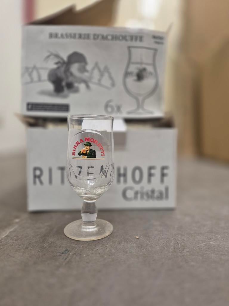 Birra Moretti glas, Ophalen of Verzenden, Zo goed als nieuw, Bierglas