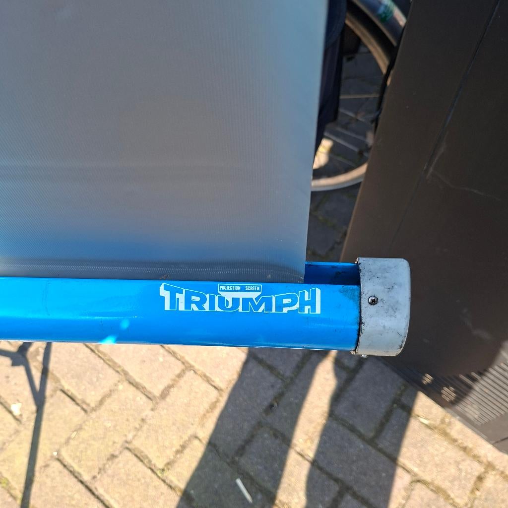 projectie scherm 130 x130, Ophalen, Gebruikt