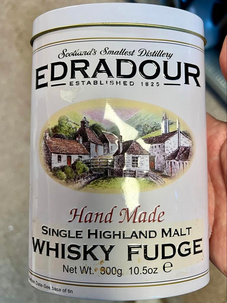 Edradour Whisky Fudge Blik - Collectors Item Mancave, Verzamelen, Merken en Reclamevoorwerpen, Zo goed als nieuw, Ophalen of Verzenden
