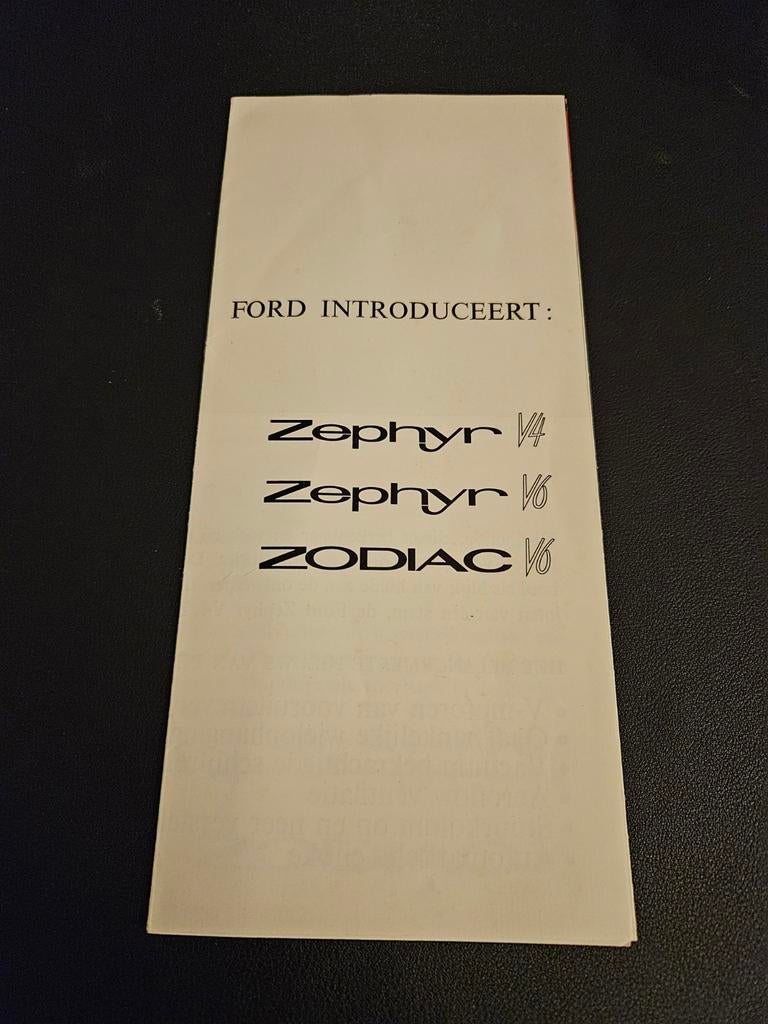 Brochure Ford Zephyr & Zodiac, Ophalen of Verzenden, Zo goed als nieuw, Ford