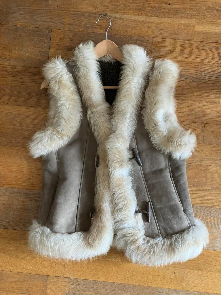 Afghaanse Suède Wol Gilet Waistcoat Handgemaakt maat M, Ophalen of Verzenden, Zo goed als nieuw