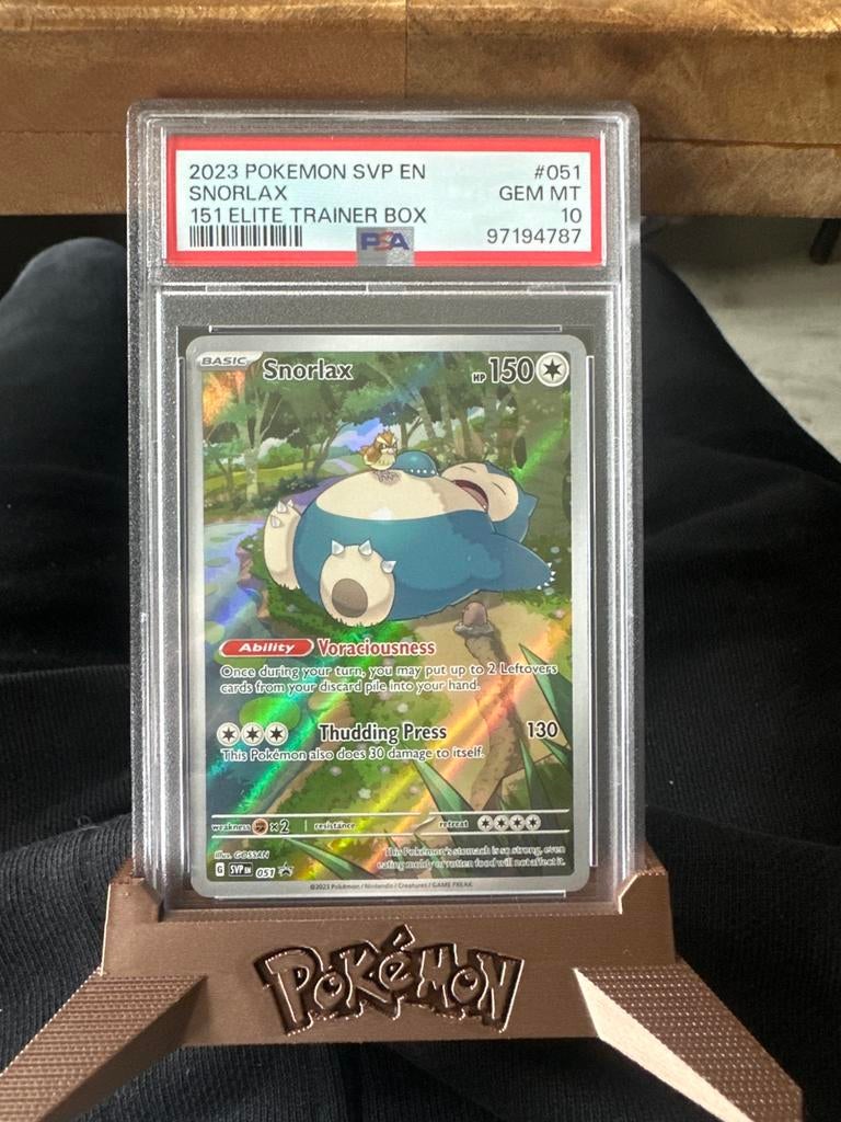 Pokemon 151 snorlax in PSA 10, Ophalen of Verzenden, Zo goed als nieuw