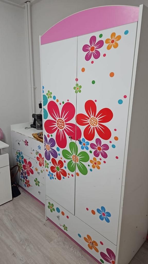 Kamer Set voor Meisjes met Bloemenprint, Kinderen en Baby's, Kinderkamer | Complete kinderkamers, Ophalen, Gebruikt, Meisje