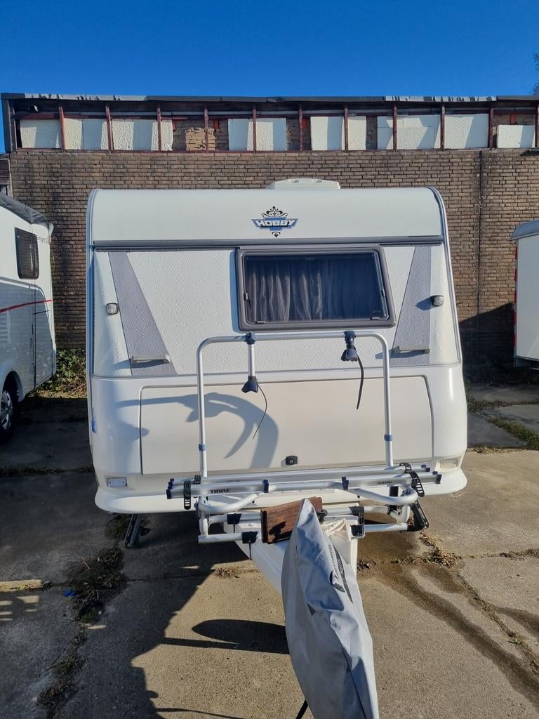 Hobby SFE 440 isabella voortent NU OF NOOIT topconditie., Caravans en Kamperen, Schokbreker, 75 kg, Hobby, Frans bed