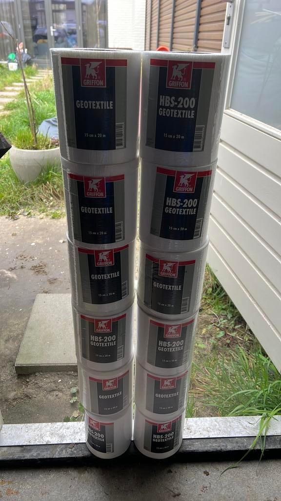 Griffon geotextile 15cm x 20m nieuw!!, Ophalen, Nieuw, 15 m² of meer, Folie