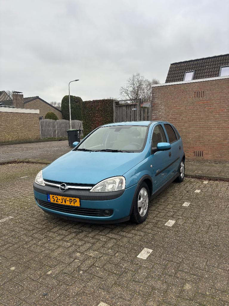Opel Corsa Elegance 1.4 I 2002 | Airco 5D NIEUWE APK, Voorwielaandrijving, 40 €/maand, 4 cilinders, Blauw