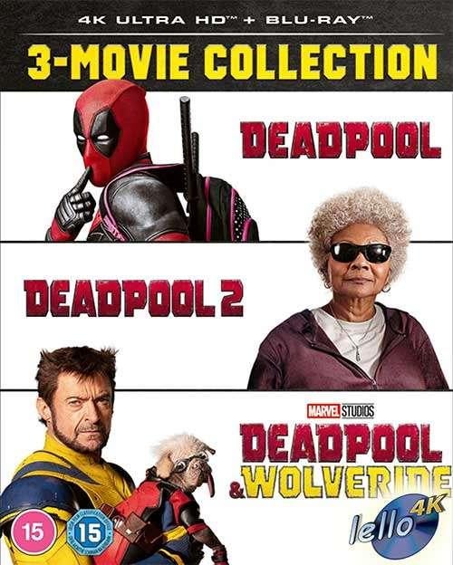 Blu-ray 4K: Deadpool 1, 2, 3 & Wolverine (2016/18/24) UK, Ophalen of Verzenden, Nieuw in verpakking, Actie