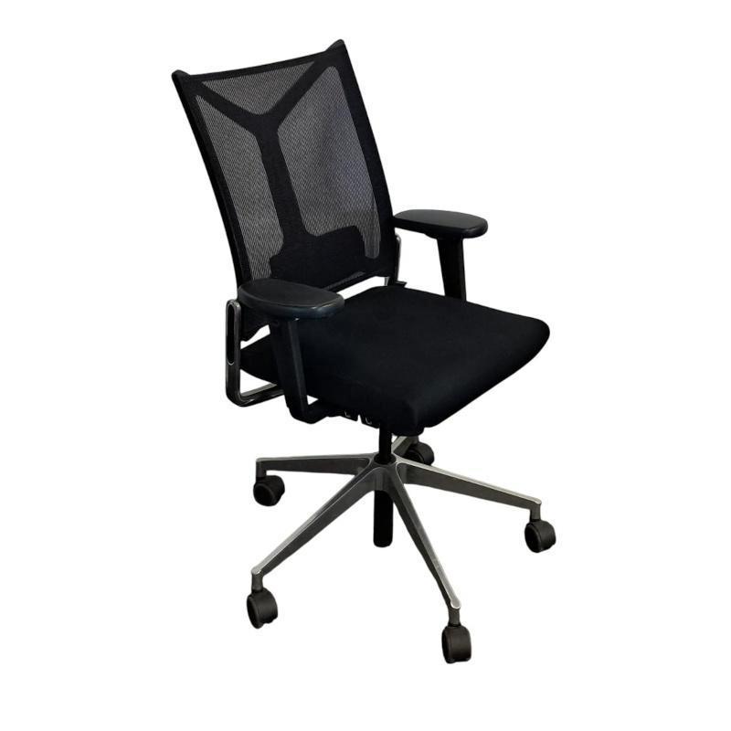 Girsberger Camiro Bureaustoel Zwart Chroom NPR1813, Gebruikt, Zwart, Ophalen of Verzenden, Bureaustoel