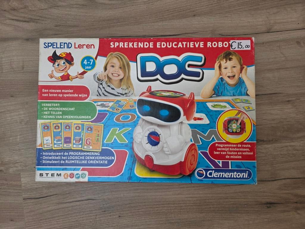 Clementoni DOC robot spel - Educatief en Interactief, Ophalen of Verzenden, Zo goed als nieuw, Elektronica, Met geluid