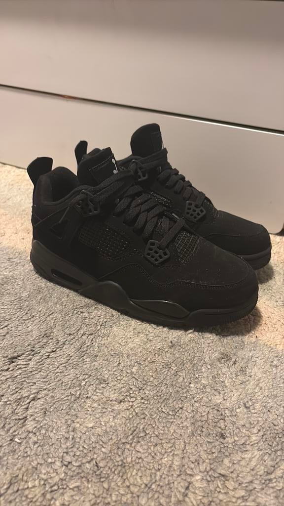 Jordan 4 black cat, Ophalen of Verzenden, Zo goed als nieuw, Zwart