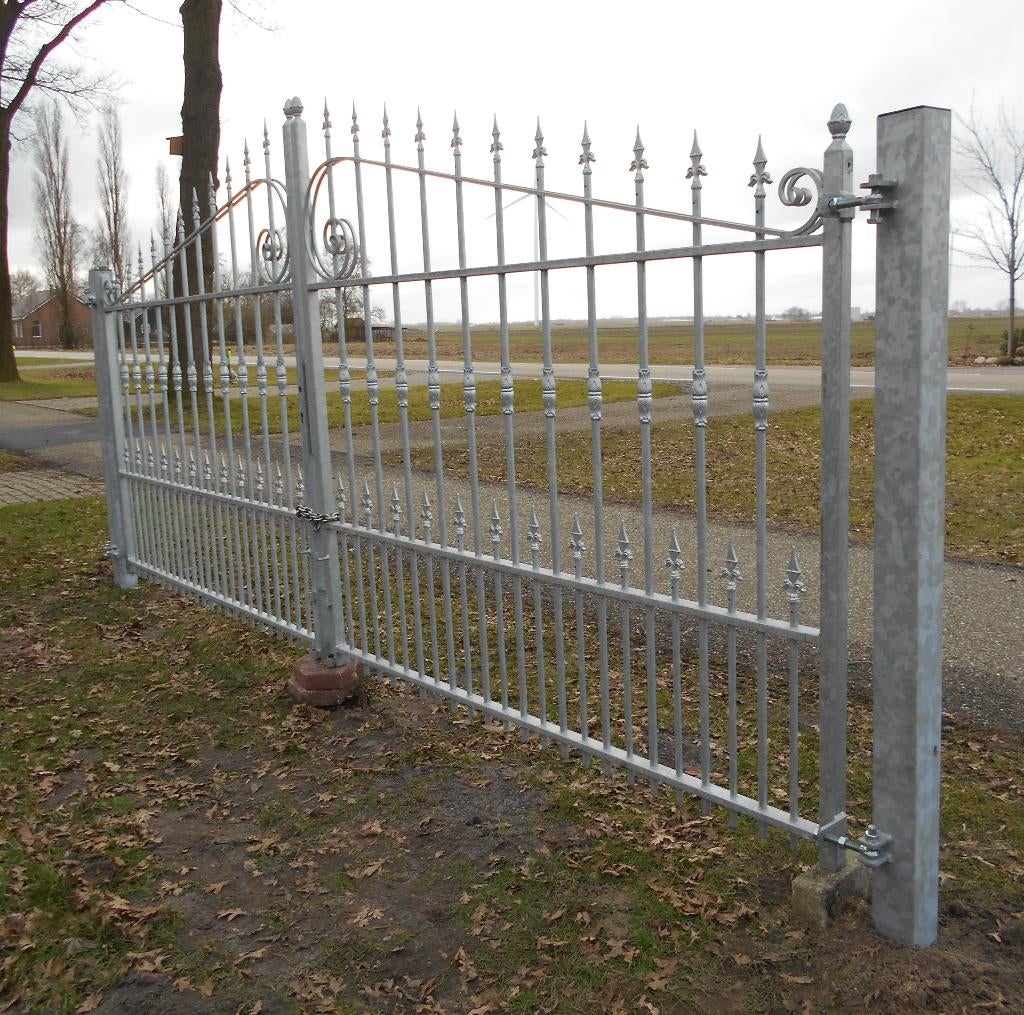 Sierlijke solide poort-NIEUW-gegalvaniseerd  4.20 meter, Tuin en Terras, Tuinpoorten, Ophalen, Nieuw, 150 tot 200 cm, IJzer