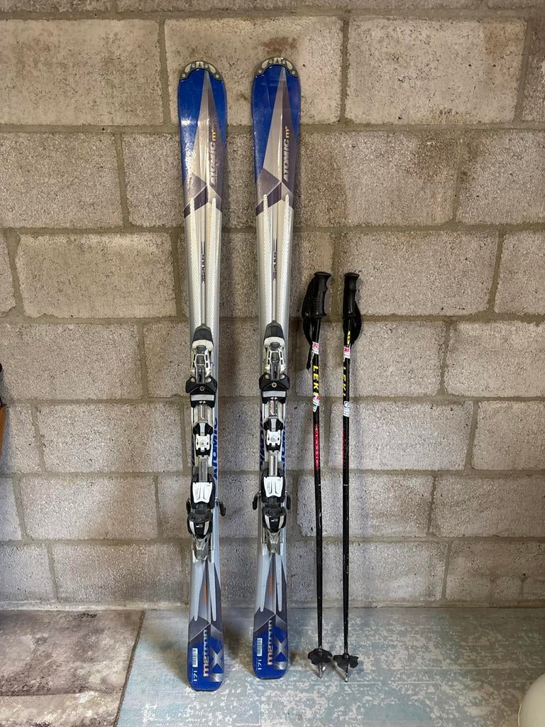 Atomic Metron 11X ski's met stokken - 171 cm, Sport en Fitness, Skiën en Langlaufen, Ophalen, 160 tot 180 cm, Gebruikt, Carve
