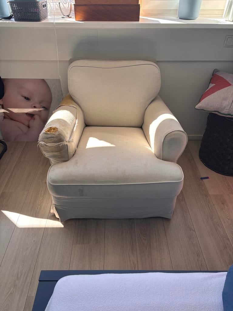 Ektorp IKEA fauteuil (GRATIS OP TE HALEN), Ophalen, Gebruikt, Stof, 75 tot 100 cm