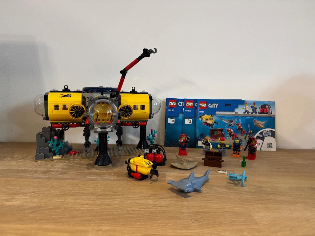 Lego 60265 City Oceaan Onderzoeksbasis (Compleet Geen Doos), Ophalen of Verzenden, Zo goed als nieuw