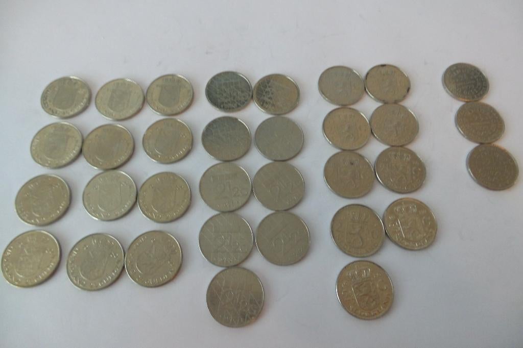 rijksdaalders Nederland, Postzegels en Munten, Munten | Nederland, Ophalen of Verzenden, Koningin Juliana, 2½ gulden, Losse munt