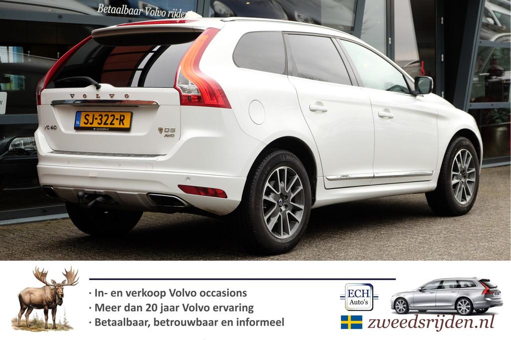 Volvo XC60 2.4 D5 215 pk AWD Automaat Summum, Leer, Elektr., Automaat, Gebruikt, 197 €/maand, Wit