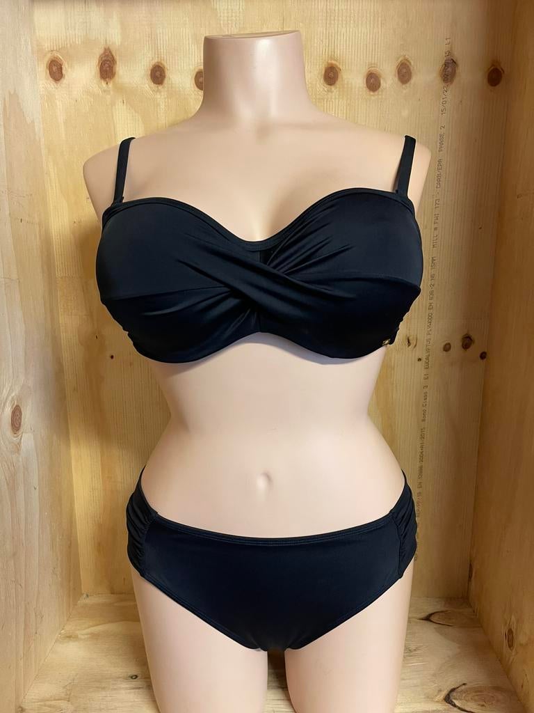 Panache bikini 85dd slip 44 model anya riva kan strapless, Kleding | Dames, Verzenden, Nieuw, Zwart, Bikini