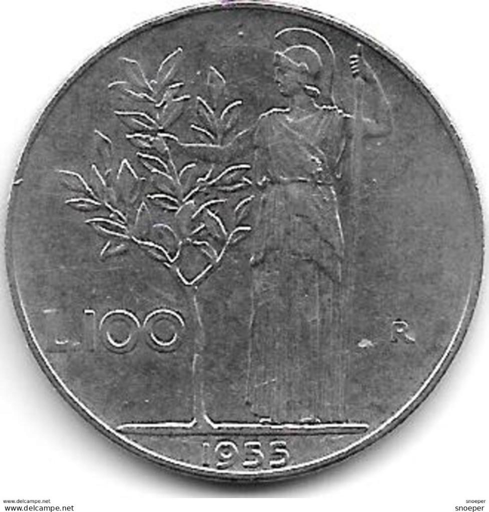 *italy 100 lire 1955 km 96.1, Verzenden, Italië, Losse munt