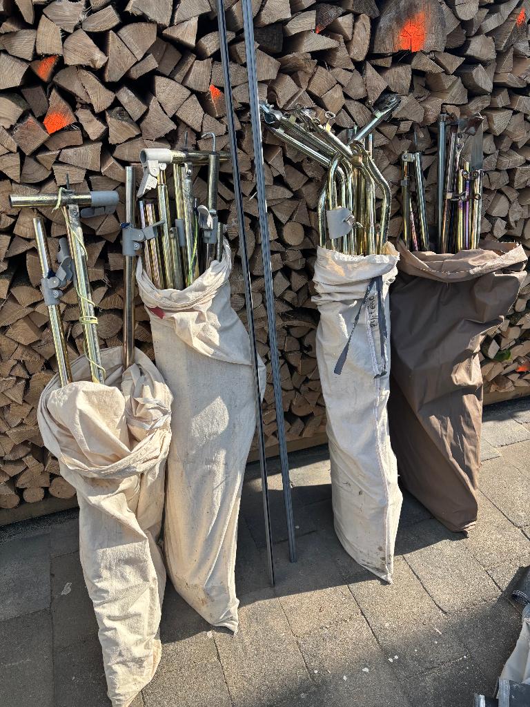 Doréma tentstokken voortent, en frame uitbouw 2x, Caravans en Kamperen, Voortenten en Luifels, Ophalen, Gebruikt, Dorema