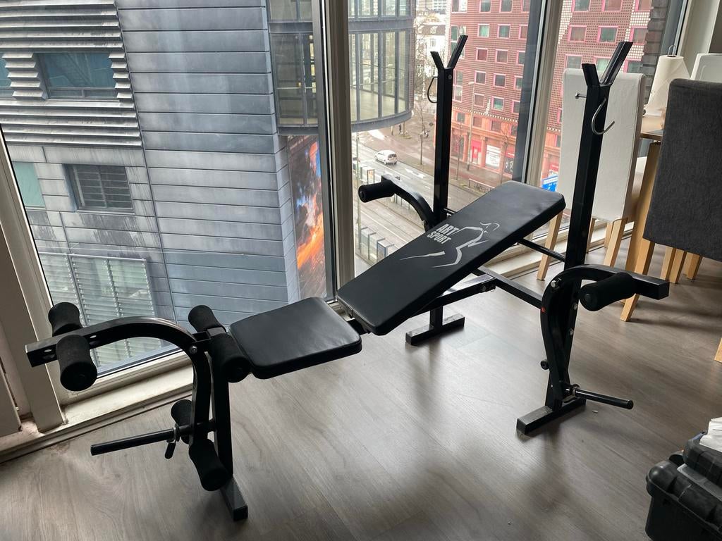 Multi-functionele halterbank, Sport en Fitness, Fitnessmaterialen, Ophalen, Gebruikt, Benen, Fitnessbank