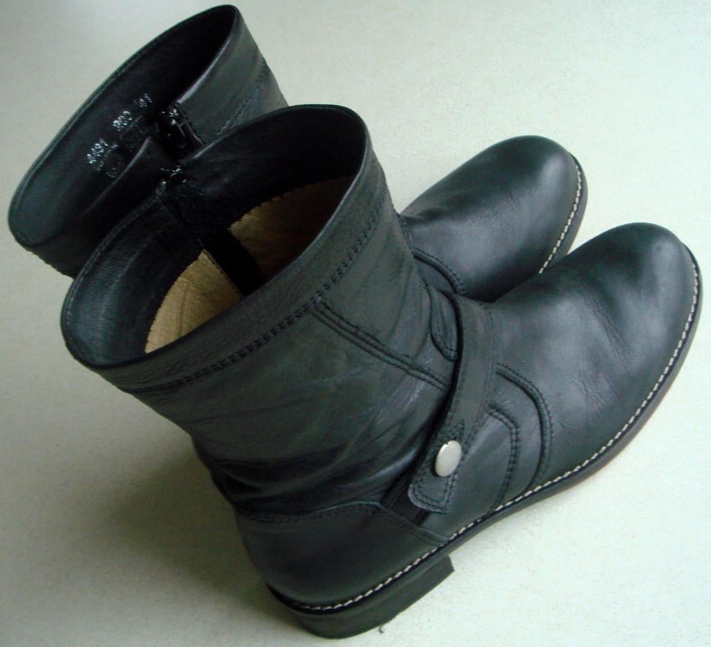 hoge zwart leren WOLKY enkellaarzen laarsjes maat 41 € 37,50, Ophalen of Verzenden, Zo goed als nieuw, Zwart, Sneakers of Gympen