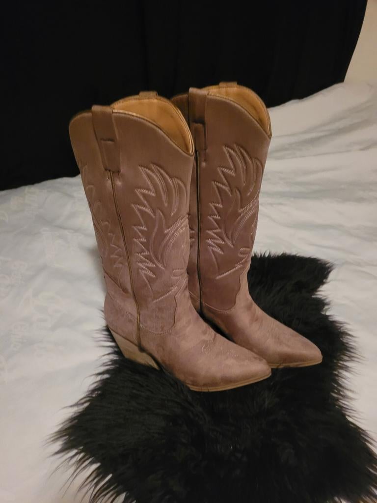 Zgan cowboy laarzen - maat 39, Ophalen of Verzenden, Zo goed als nieuw, Bruin, Hoge laarzen