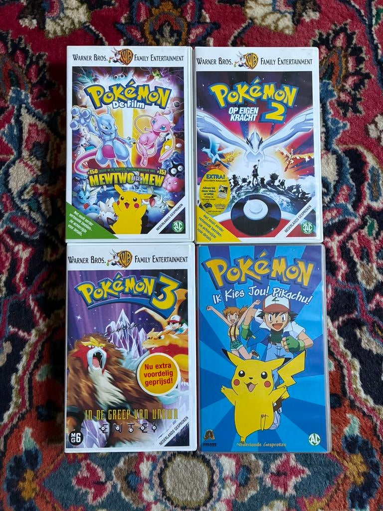 VHS videobanden Pokémon films 1 2 3 Ik kies jou! Pikachu!, Cd's en Dvd's, VHS | Film, Ophalen of Verzenden, Zo goed als nieuw