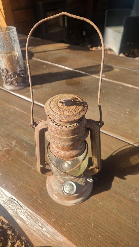 Vintage Feuerhand stormlantaarn W. Germany, Jenaer Glas, Ophalen of Verzenden