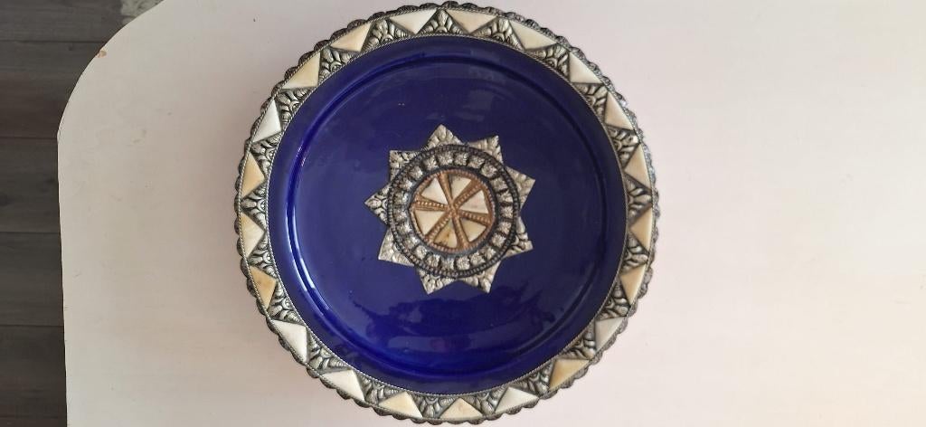 Marokkaanse Safi – Handgemaakt Keramiek, metaal en bot inleg, Ophalen