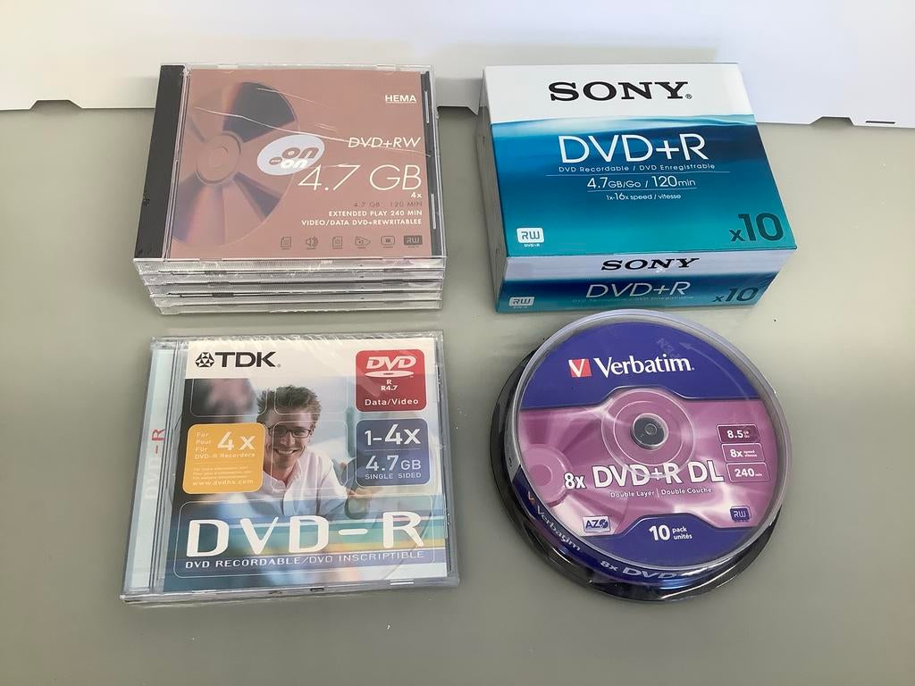 Grote partij CD-R, CD-RW, DVD-R, DVD+R, DVD+RW, Ophalen of Verzenden, Nieuw, Cd, Herschrijfbaar