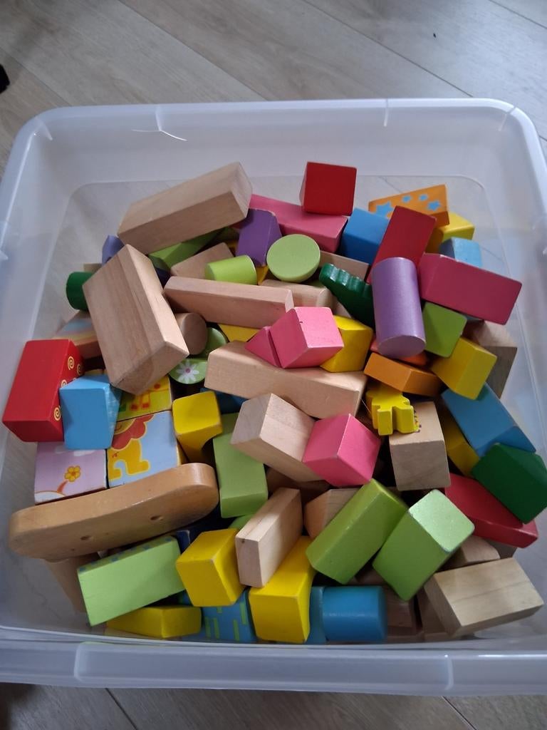 Grote set houten blokken, Ophalen, Zo goed als nieuw