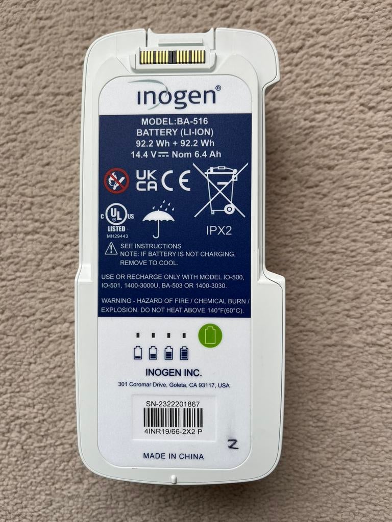 Accu Inogen One G5/Rove6/16 cells, Diversen, Ophalen of Verzenden, Zo goed als nieuw