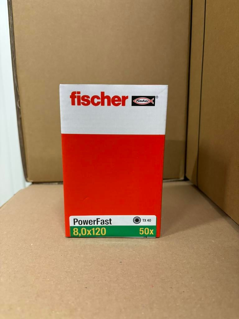 Fischer PowerFast 8,0x120 SK TX TG blvz 50 720x verzonken, Zilverstraat 1 8211 AN Lelystad Nederland, Nieuw, Ophalen of Verzenden