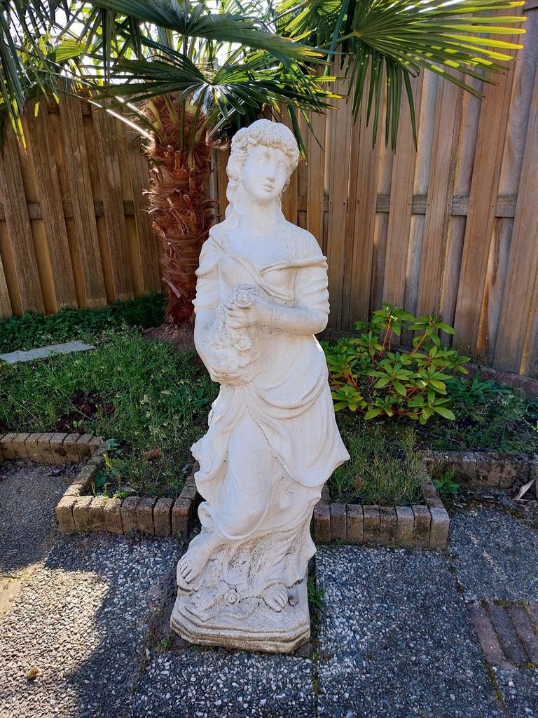 Tuinbeelden - Klassieke Witte beelden voor Buiten in de tuin, Tuin en Terras, Tuinbeelden, Gebruikt, Mensenbeeld, Steen, Ophalen