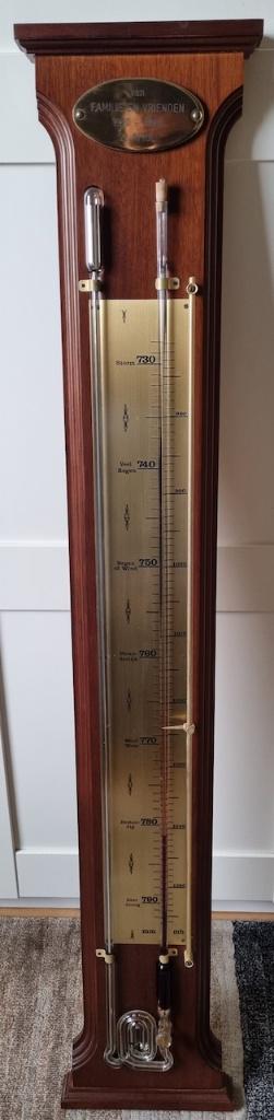 Contra barometer met houten omlijsting., Audio, Tv en Foto, Weerstations en Barometers, Ophalen of Verzenden, Zo goed als nieuw