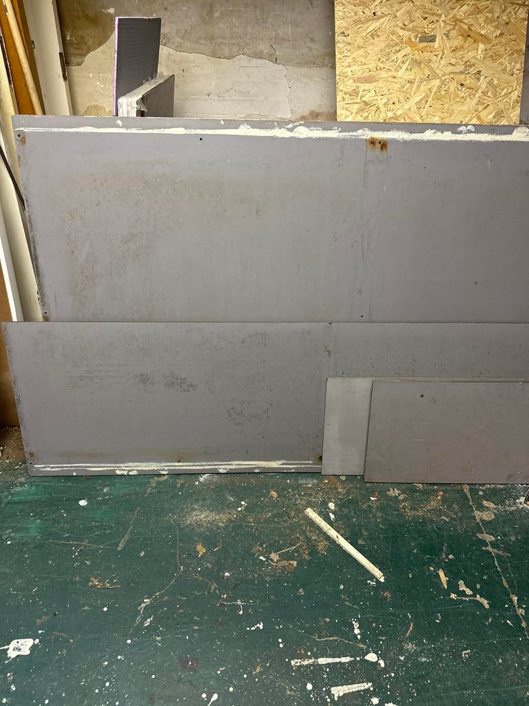 3 Trespa platen 8mm (300x110cm) + zaagstukken, Doe-het-zelf en Verbouw, Platen en Panelen, Ophalen