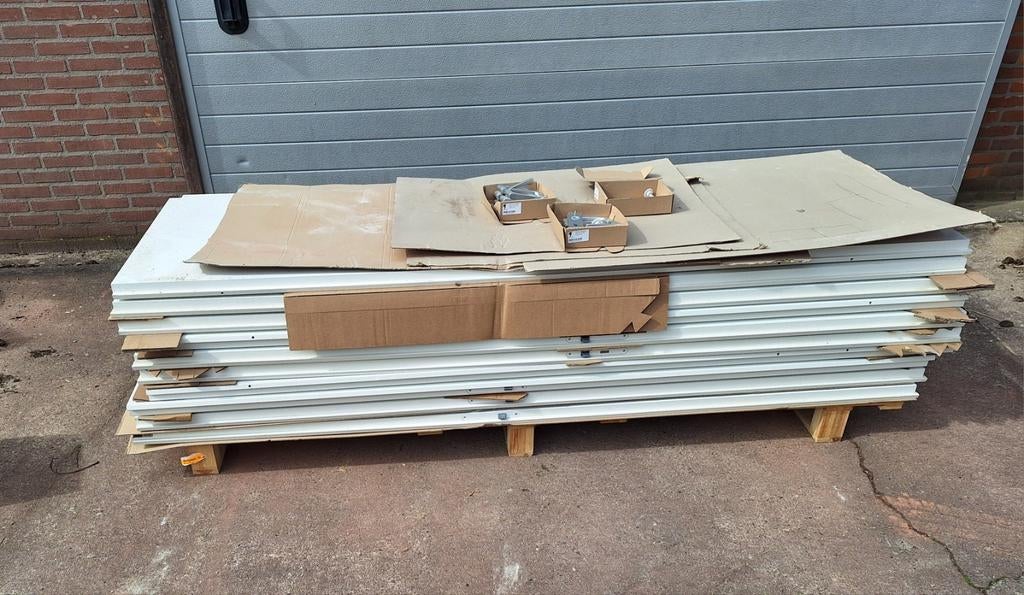 Opdekdeuren (10 st) inclusief slot en deurkrukken, afgelakt, Ophalen, Binnendeur, 200 tot 215 cm